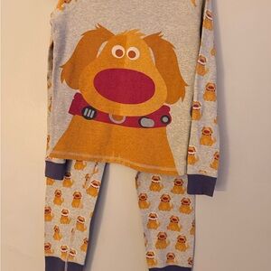 Disney Gray and Orange Dog Print Pajama Set